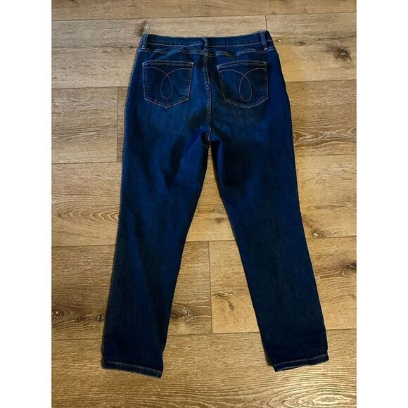 Calvin Klein Womens Blue Denim High Rise Skinny Jeans Size 30 NWT - Picture 2 of 3